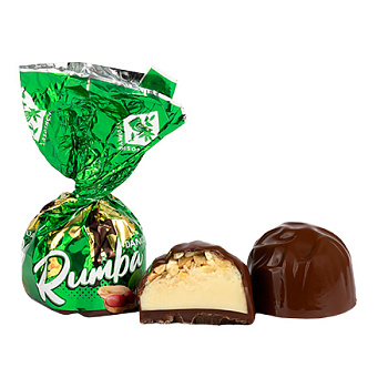 Цукерки з кондитерської глазурі з начинкою "Rumba dance" з арахісом, 1 кг (шт)